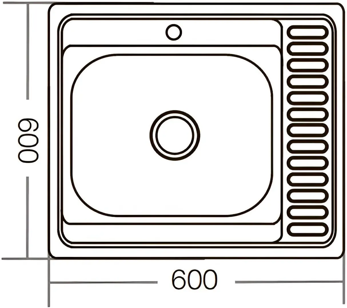 Chiuveta Mixxus Z6060L-06-160E (Satin)