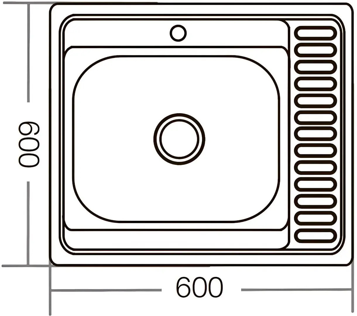 Chiuveta Mixxus Z6060L-06-160MD (Inox)
