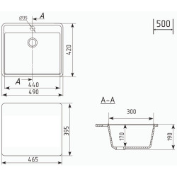 Chiuveta Practik PR-M 490-004 (Black Onyx) Thumb