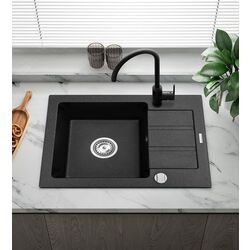 Chiuveta Pyramis Athena 62X44 1B 1D (Black) Thumb