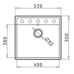 Chiuveta Pyramis Camea 53x50 1B (Black) Thumb