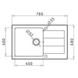 Chiuveta Pyramis Sparta Plus 78x48 1B 1D (Carbon) Thumb