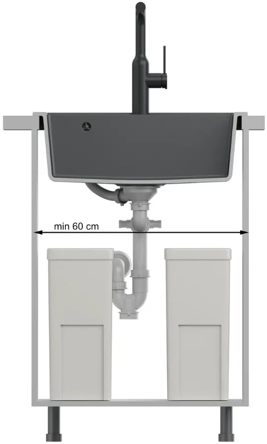 Кухонная мойка Quadron Bill 110 (Pure Carbon) - 6