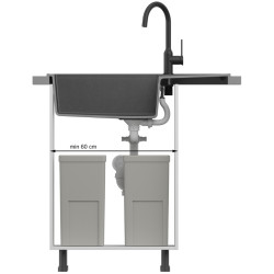 Кухонная мойка Quadron Evan 136 XL (Pure Carbon) Thumb