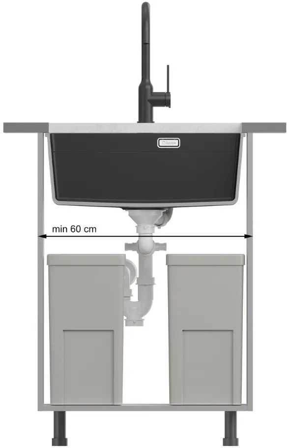 Кухонная мойка Quadron Logan 100 (Soft Taupe) - 5