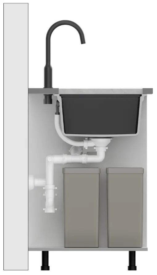 Кухонная мойка Quadron Logan 150 (Soft Taupe) - 4