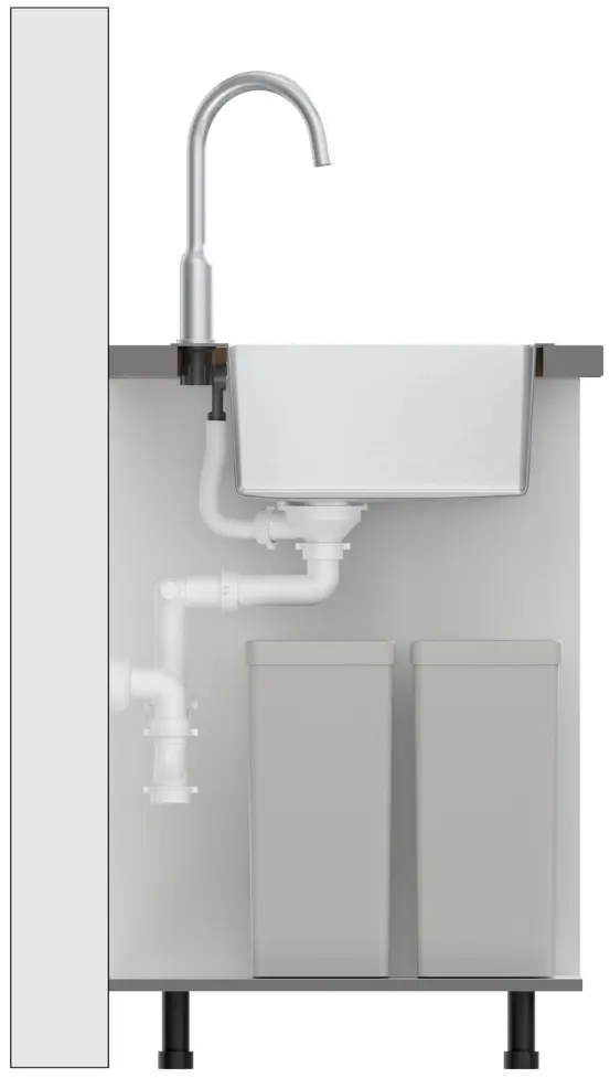 Chiuveta Quadron Russel 110 (Brushed Steel) - 4