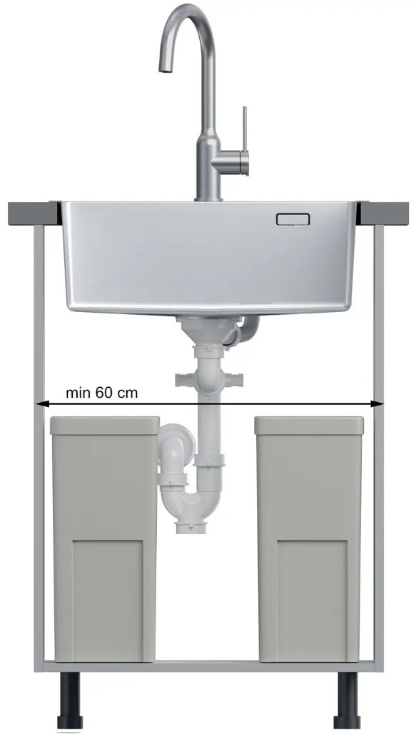 Chiuveta Quadron Russel 110 (Brushed Steel) - 5