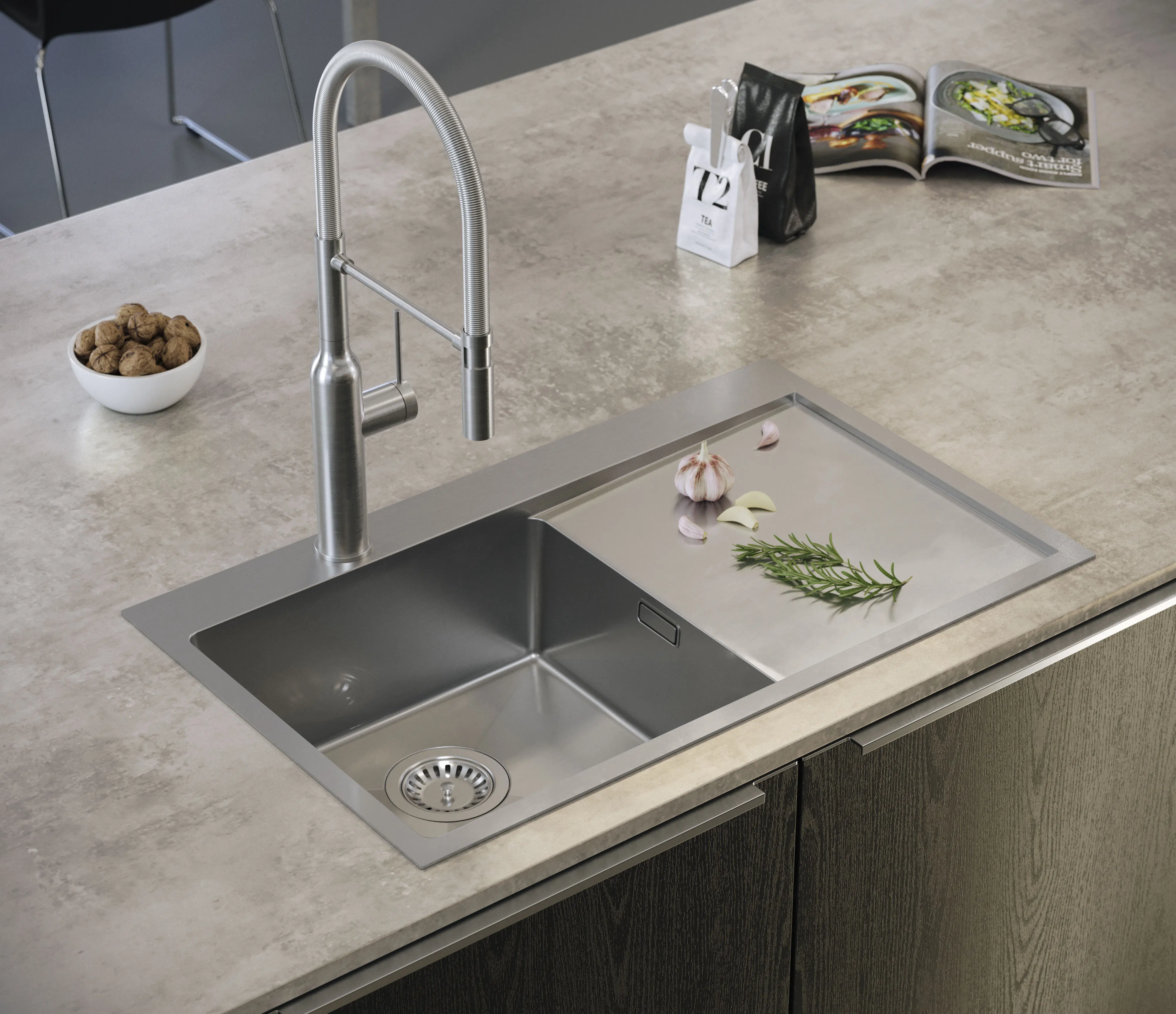 Chiuveta Quadron Russel 111 (Brushed Steel) - 3