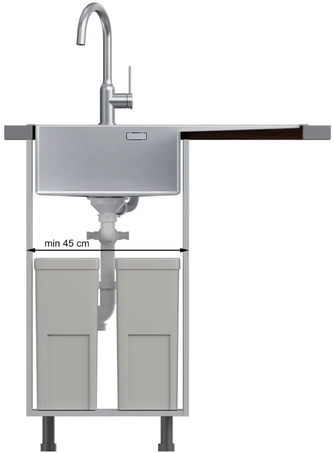 Chiuveta Quadron Russel 111 (Brushed Steel) - 6