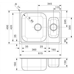 Кухонная мойка Reginox Admiral 60 R18279 (Inox) Thumb