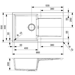 Кухонная мойка Reginox Amsterdam 10 R30943 (Caffe Silvery) Thumb