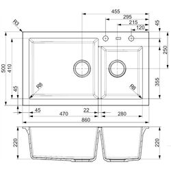Chiuveta Reginox Amsterdam 25 R31087 (Black Silvery) Thumb