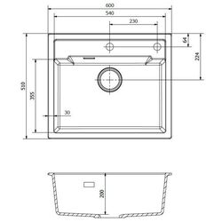 Chiuveta Reginox Amsterdam 54 Tapwing R31063 (Grey Silvery) Thumb