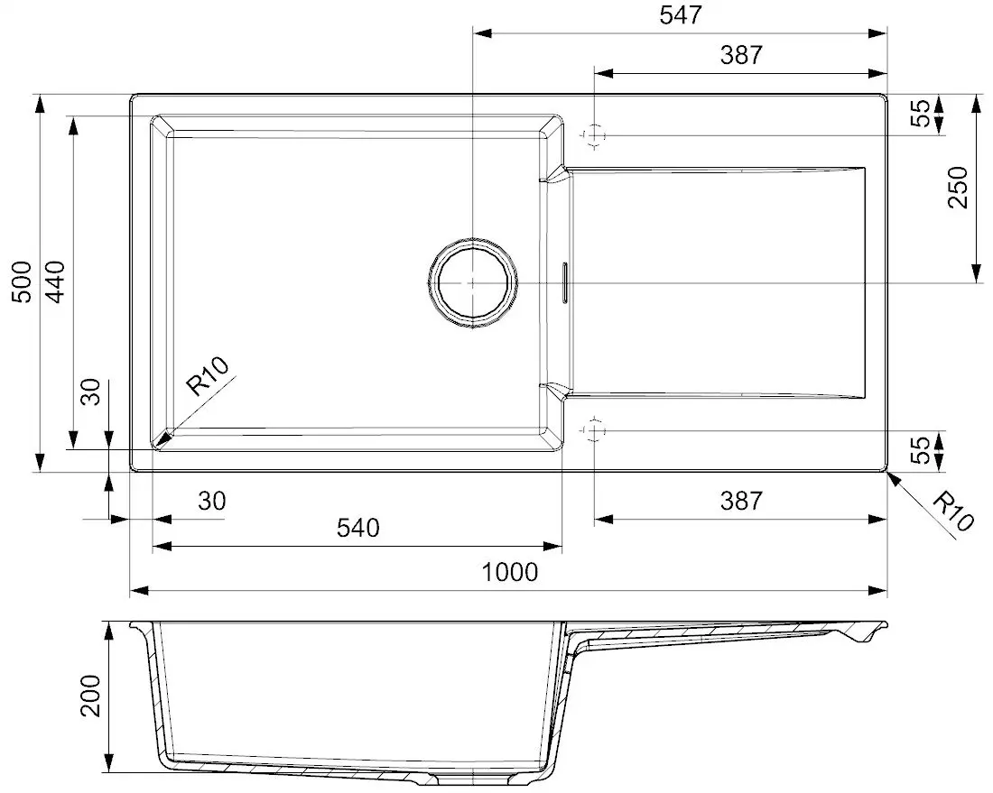 Chiuveta Reginox Amsterdam 540 R30813 (Grey Silvery)