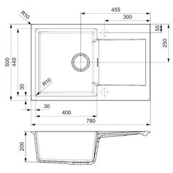 Chiuveta Reginox Amsterdam 78 R32763 (Grey Silvery) Thumb