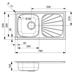 Chiuveta Reginox Beta 10 R16756 (Inox) Thumb