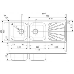 Chiuveta Reginox Beta 30 R16770 (Inox) Thumb