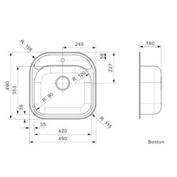 Chiuveta Reginox Boston R16589 (Inox) Thumb