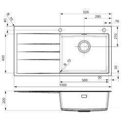 Кухонная мойка Reginox Breda 10 Right R33630 (Black Silvery) Thumb