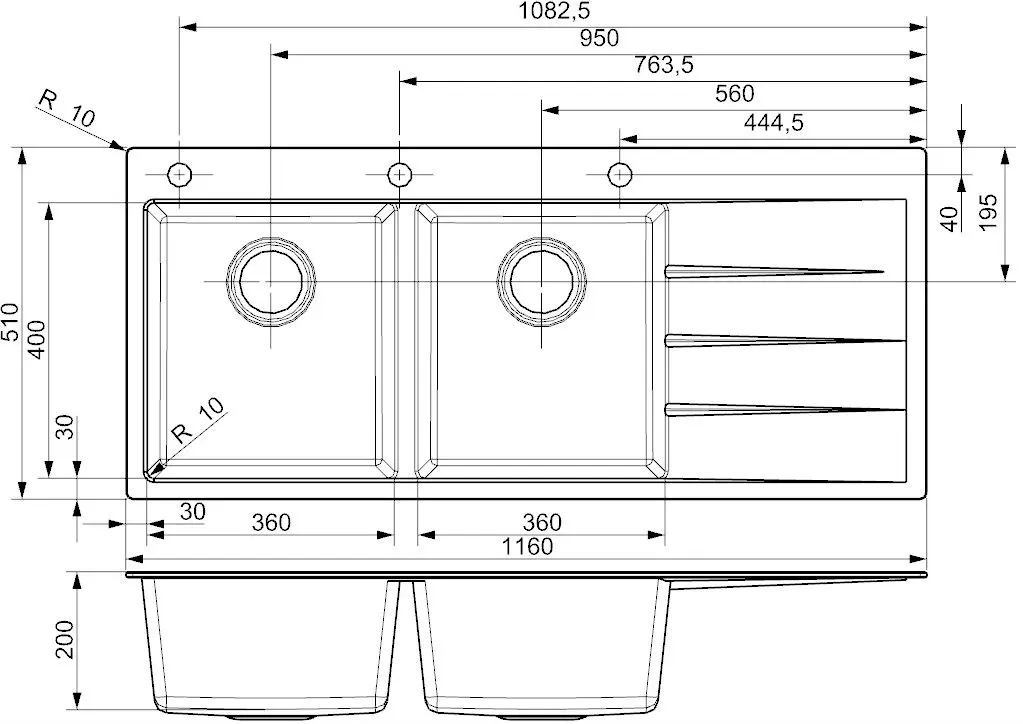 Chiuveta Reginox Breda 30 Left R33746 (Caffe Silvery)