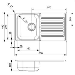Кухонная мойка Reginox Centurio 10 KG-CC R24065 (Inox) Thumb