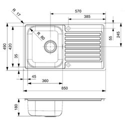 Кухонная мойка Reginox Centurio 10 R19559 (Inox) Thumb
