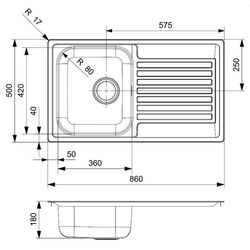 Chiuveta Reginox Centurio 10 R23105 (Inox) Thumb