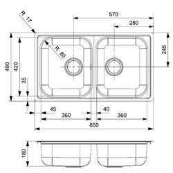 Chiuveta Reginox Centurio 20 R21453 (Inox) Thumb