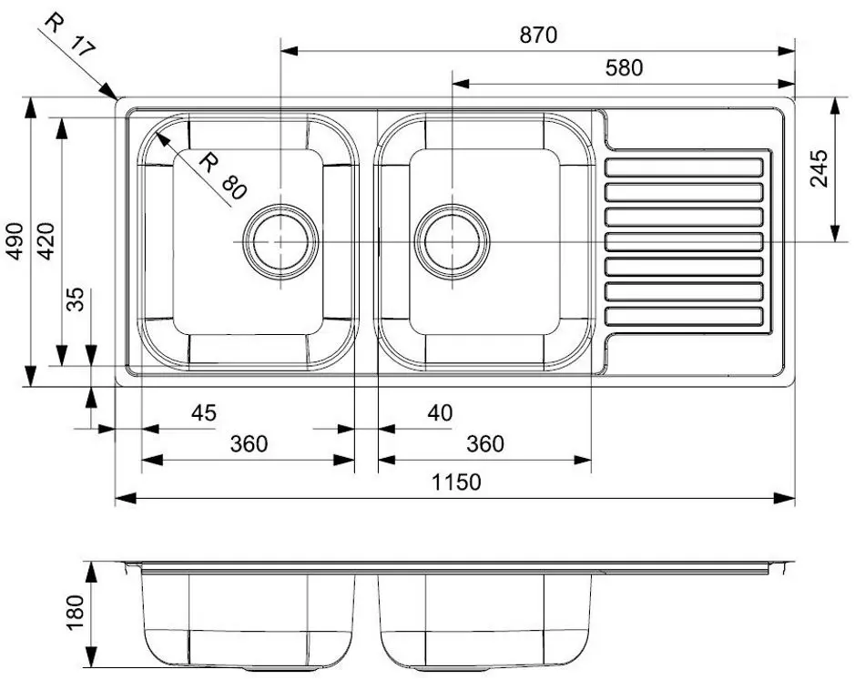 Chiuveta Reginox Centurio 30 R19627 (Inox)