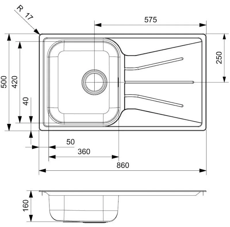 Chiuveta Reginox Diplomat 10 Eco OKG R21170 (Inox)