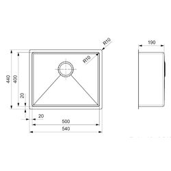 Chiuveta Reginox Florida 50x40 R26281 (Inox) Thumb