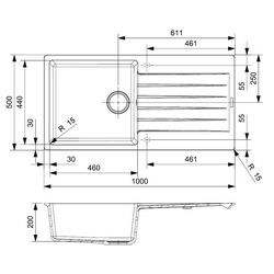 Chiuveta Reginox Harlem 10 R31261 (Grey Silvery) Thumb