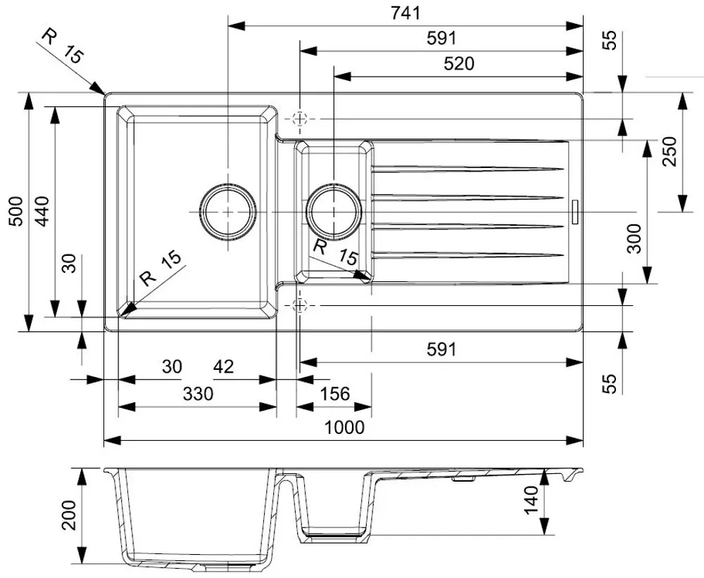 Chiuveta Reginox Harlem 15 R31315 (Caffe Silvery)
