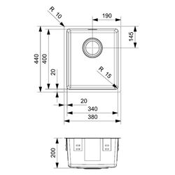 Chiuveta Reginox Houston 34x40 R32862 (Inox) Thumb