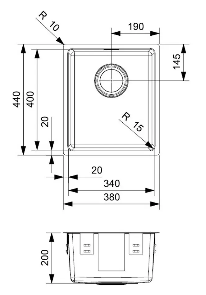 Chiuveta Reginox Houston 34x40 R32862 (Inox)