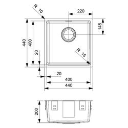 Chiuveta Reginox Houston 40x40 R32848 (Inox) Thumb