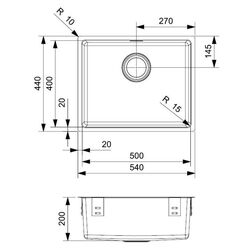 Chiuveta Reginox Houston 50x40 R32855 (Inox) Thumb