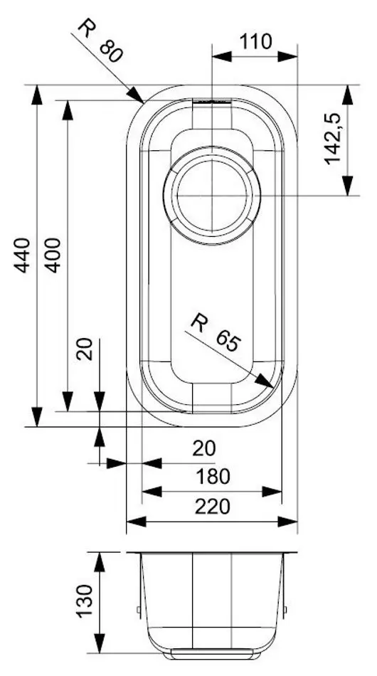 Chiuveta Reginox IB 1840 R23785 (Inox)