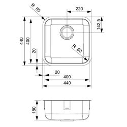 Chiuveta Reginox IB 4040 R32015 (Inox) Thumb