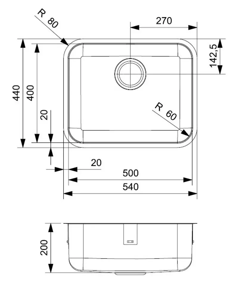 Chiuveta Reginox IB 5040 316 KG-CC R23235 (Inox)