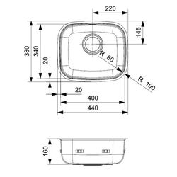 Chiuveta Reginox L18 3440 OKG R03060 (Inox) Thumb