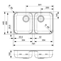 Chiuveta Reginox L18 35D40 KGOKG R03367 (Inox) Thumb