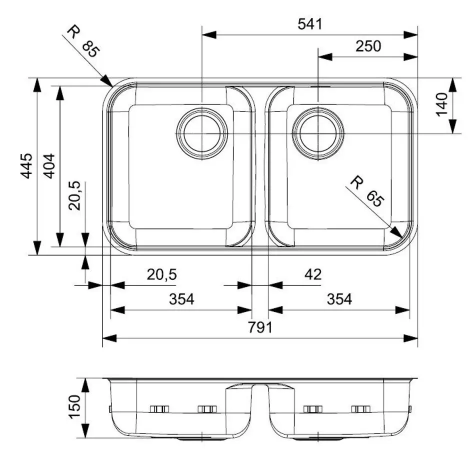 Chiuveta Reginox L18 35D40 KGOKG R03367 (Inox)