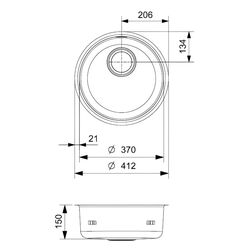 Chiuveta Reginox L18 370 OKG R14349 (Inox) Thumb