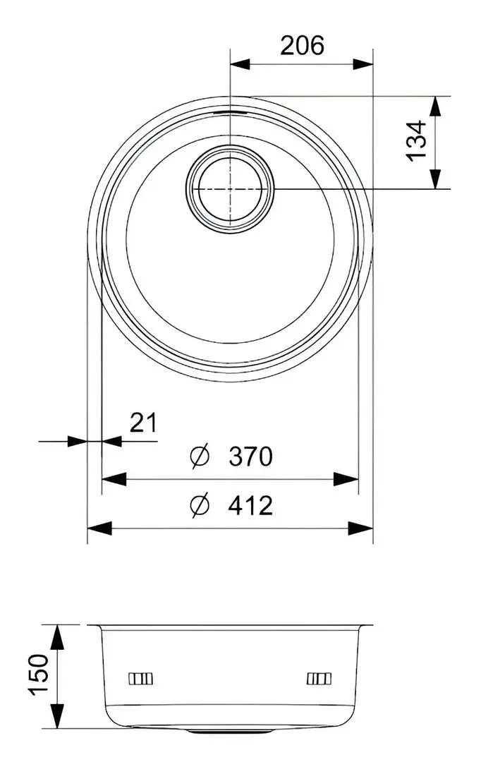 Chiuveta Reginox L18 370 OKG R14349 (Inox)