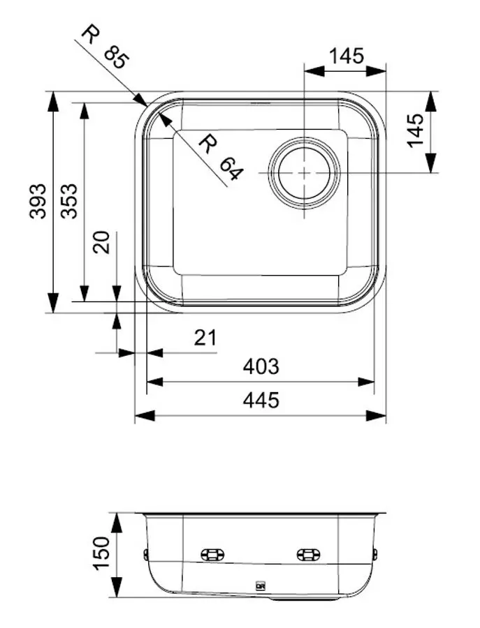 Chiuveta Reginox L18 4035 KG-CC R20753 (Inox)