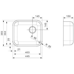 Chiuveta Reginox L18 4035 (L) SK10CM R32060 (Inox) Thumb