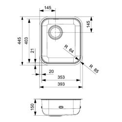 Кухонная мойка Reginox L18 4035 OKG WOKZ R03305 (Inox) Thumb