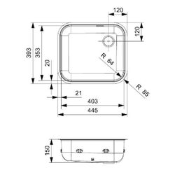 Chiuveta Reginox L18 4035 OSK R00762 (Inox) Thumb